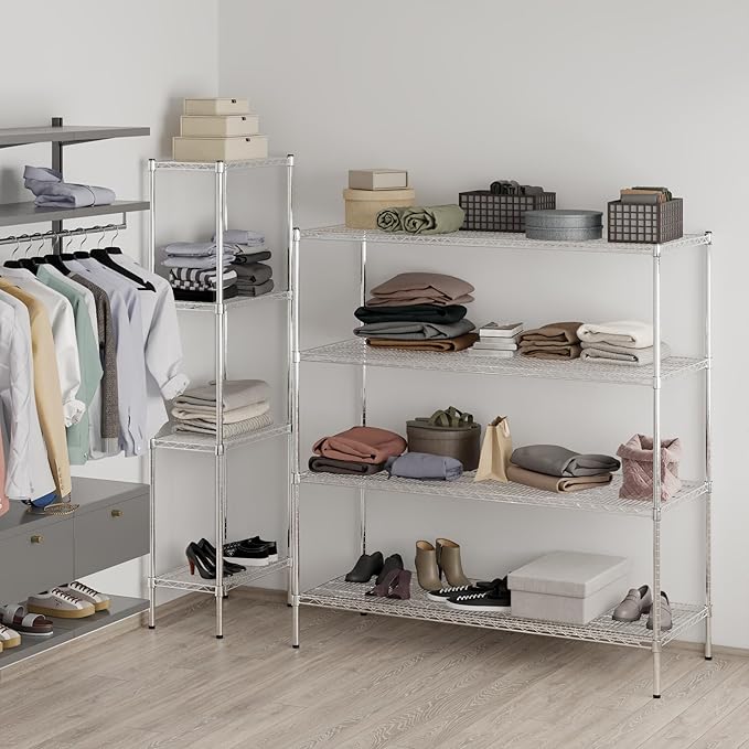 Regal Altair 24" Deep x 60" Wide x 64" Height Wire Shelving Kit | 4-Tier | NSF Commercial Storage Rack Unit