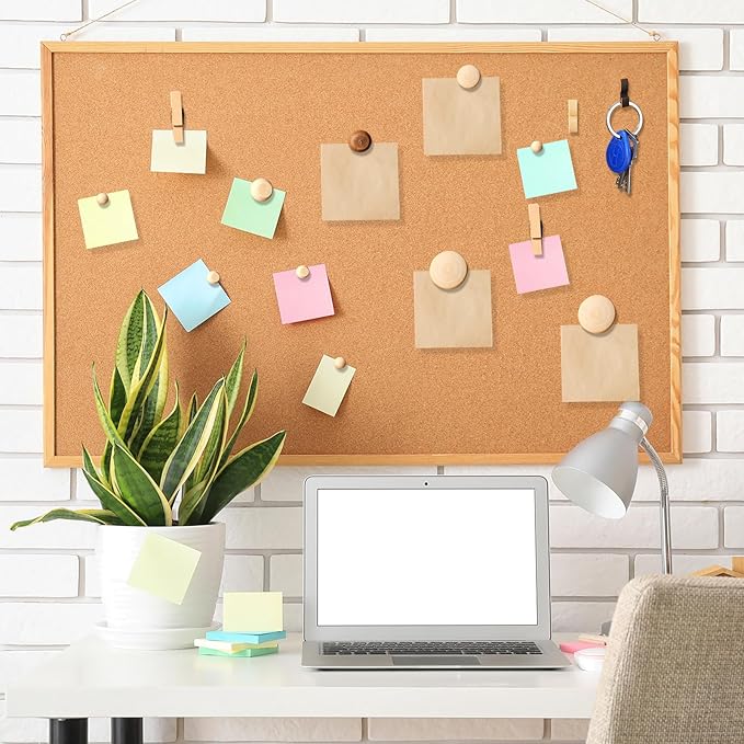 600 Pcs Decorative Push Pins, Wood Brown Thumb Tacks 6 Types Cute Push Pin Clips for Bulletin Board Wall Cork Board Colorful Classroom Decor Teacher Must Haves Supplies School Crafts Project