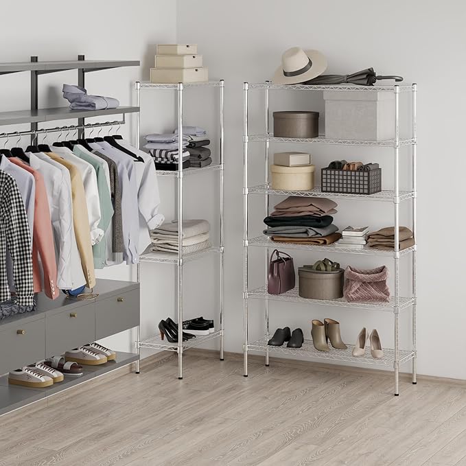 Regal Altair 14" Deep x 42" Wide x 74" Height Wire Shelving Kit | 6-Tier | NSF Commercial Storage Rack Unit