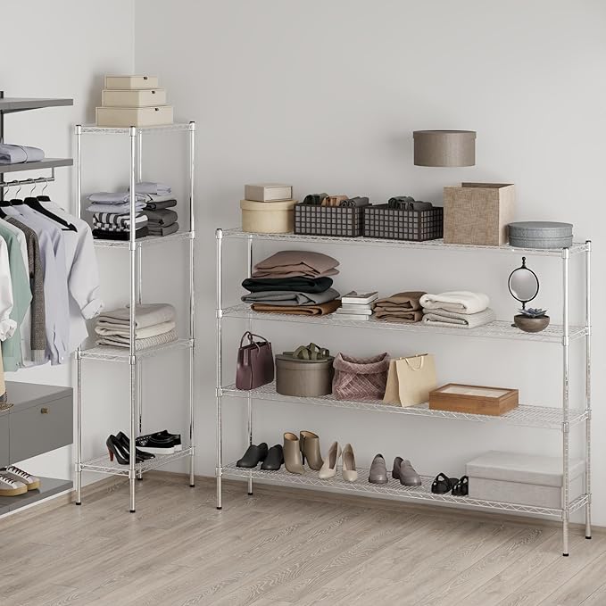 Regal Altair 14" Deep x 72" Wide x 54" Height Wire Shelving Kit | 4-Tier | NSF Commercial Storage Rack Unit