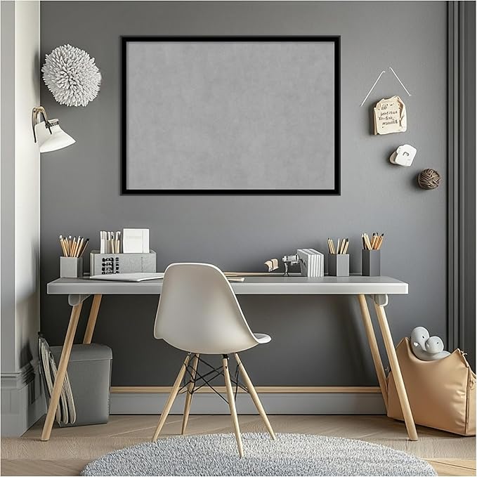 Amanti Art Black Framed Magnetic Board 21x29 Medium Vision Board for use with Magnets, 100% Metal Sheet to Display Items as Office Decor or for Home Organization in mudroom, Kitchen or Kids Room