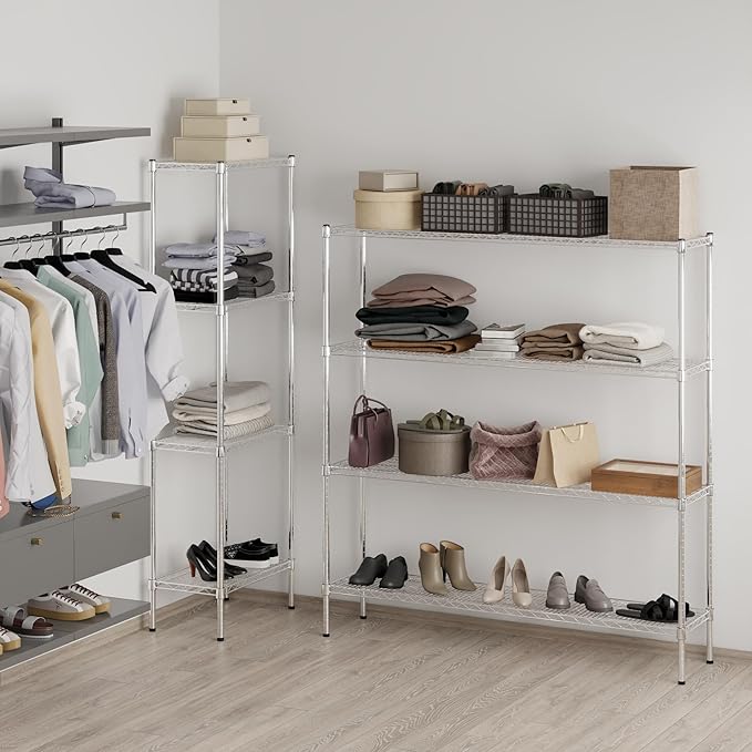 Regal Altair 14" Deep x 60" Wide x 64" Height Wire Shelving Kit | 4-Tier | NSF Commercial Storage Rack Unit