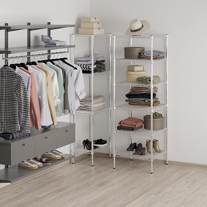 Regal Altair 24" Deep x 24" Wide x 74" Height Wire Shelving Kit | 6-Tier | NSF Commercial Storage Rack Unit