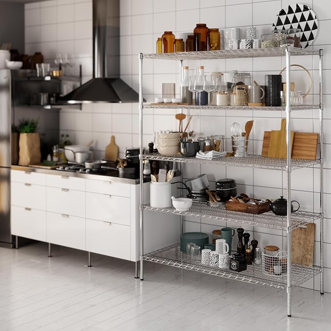 Regal Altair 24" Deep x 54" Wide x 74" Height Wire Shelving Kit | 5-Tier | NSF Commercial Storage Rack Unit
