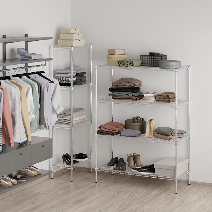 Regal Altair 21" Deep x 48" Wide x 64" Height Wire Shelving Kit | 4-Tier | NSF Commercial Storage Rack Unit