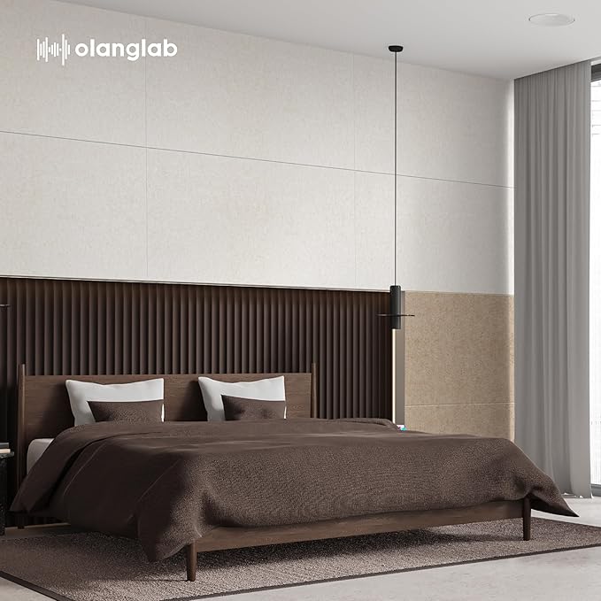 Olanglab Acoustic Wall Panels 10 Pack, 48 x 24 per Acoustic Panels Sound Absorbing, Sound Panels for Home Studio and Office, Plain Light Beige