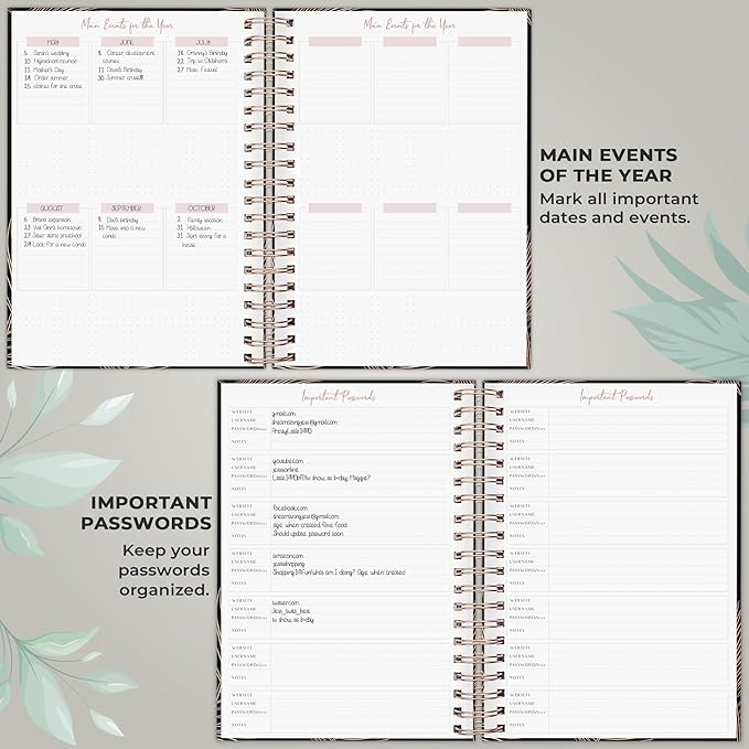 PLANBERRY Large Hourly Schedule Planner Premium – Undated Organizer for Productivity, Time Management & Budget, 8x10.4″ (Onyx Black)