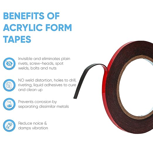 HPP Double Sided Tape, Heavy Duty Tape, Strong and Permanent for Outdoor and Indoor (0.25in x36yard)