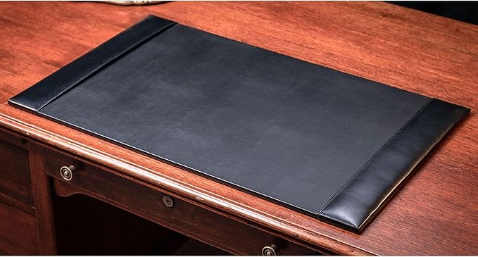 Dacasso Black 30" x 18" Desk Pad/Desk Mat/Desk Protector, Bonded Leather, 30.00 x 18.00 x 0.50 (PR-1403)