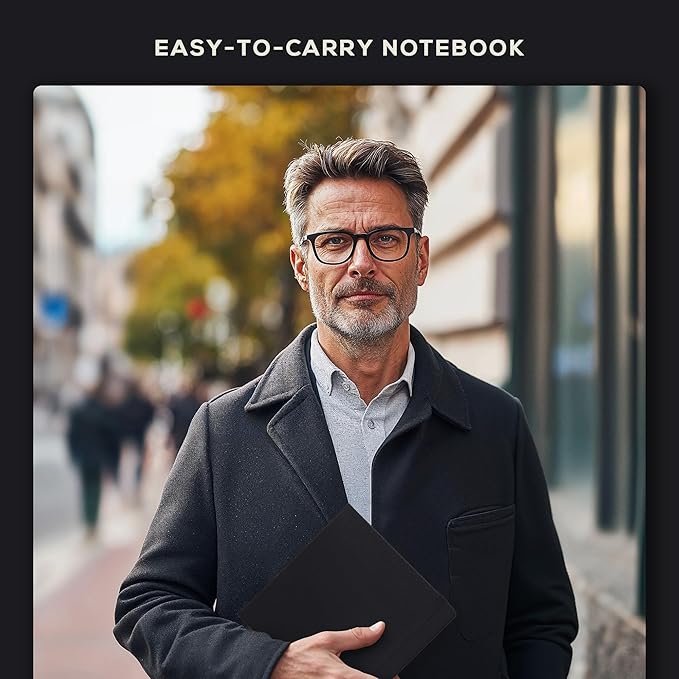 Beechmore Books Square Sketchbook – 8x8 Premium Vegan Leather Bound Large Sketch Book Hardcover with 156 Thick 160gsm Perforated Ivory Pages, Blank Sketch Pad, Gift Boxed Back Pocket, Ribbon Bookmark