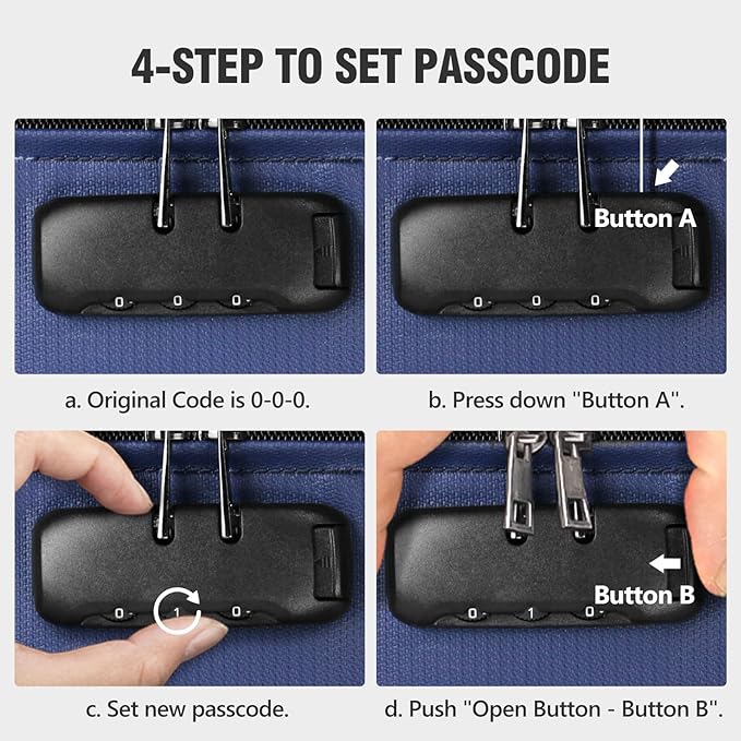 ROLOWAY Fireproof Document Bag (14.5 x 11.5 inch), 6400℉ Fireproof Money Bag with Zipper for Cash, Fire Safe Money Pouch with Lock (Blue)