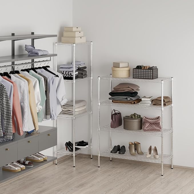 Regal Altair 18" Deep x 42" Wide x 54" Height Wire Shelving Kit | 4-Tier | NSF Commercial Storage Rack Unit