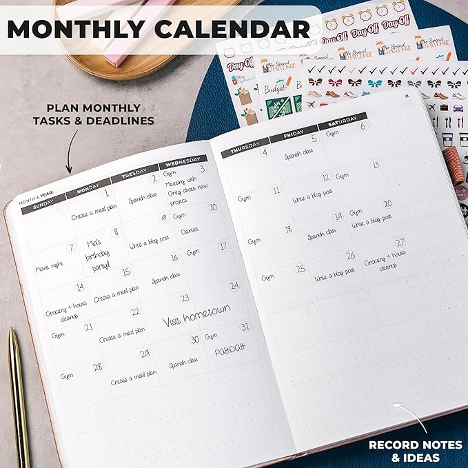 Clever Fox Ultimate Achiever’s Goal Planner - Focus & Productivity 90 Day Journal. Undated Daily Weekly Monthly Planner Organizer & Hourly Schedule Notebook - Hardcover, A5 Size, Rose Gold