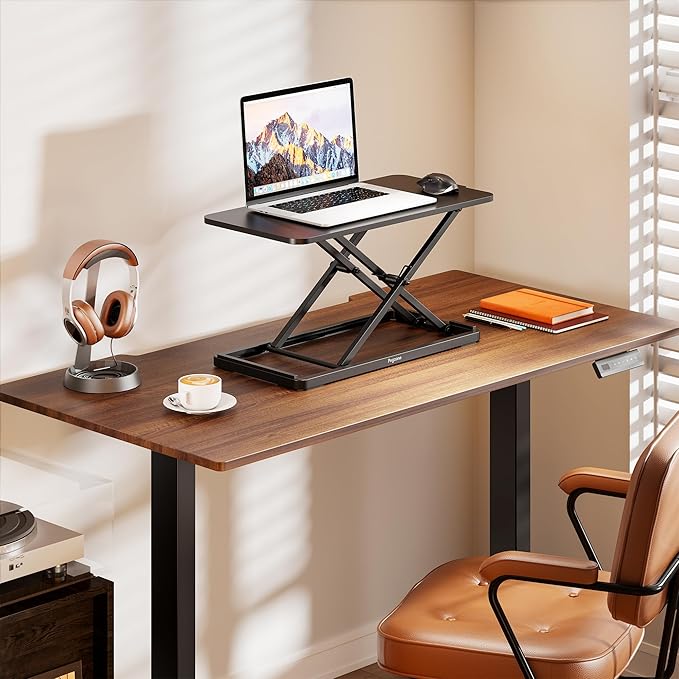 PEGZONE Keyboard and Mouse Riser, 24" x 12" Ergonomic Keyboard Riser, Height Adjustable keyboard stand for desktop, Standing Keyboard Tray, Black