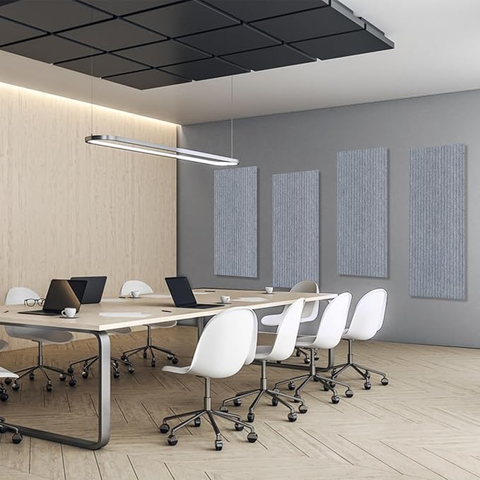 Acoustic Panels,5 Pack Sound Panels Noise Reducing for Walls,48"x24"x0.4" Soundproof Wall Panels,High-Density Acoustic Wall Panels,Decorative Wall Sound Absorbing Panel,African Gray