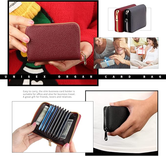 PRIVILLA 2 Pcs Credit Card Holder and business card holder,Sd Card Holder Each Has 26 Card Organizers, 2024 New Credit Card Holders book for Men and Women.
