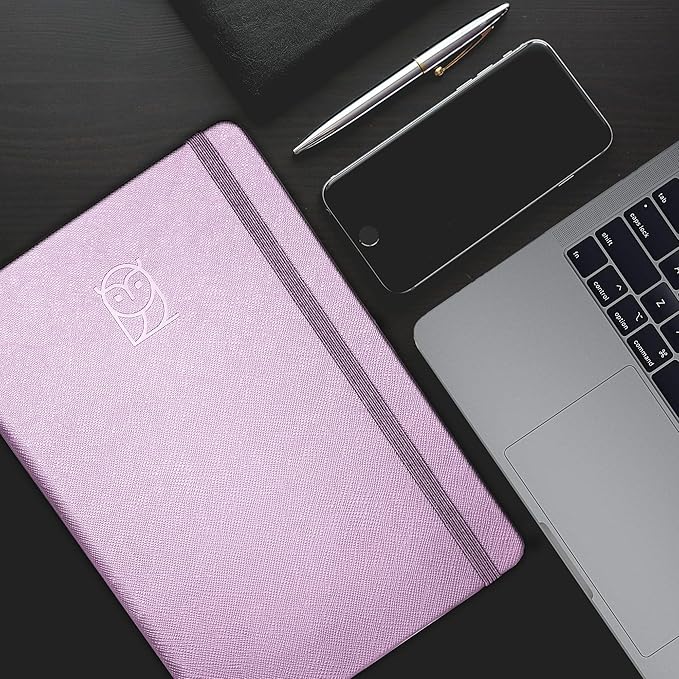 Wyze Planner Undated Daily Planner – 1-Year B5 Productivity Organizer with Two-Page Weekly Spread, Goal Setting, Habit Tracker, Weekly & Monthly Pages – Hardcover Time Management Notebook (Lilac)