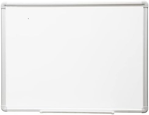 DEVELOP 12x18 Inch Magnetic Dry Erase Board with Detachable Tray, Wall Mountable Small Whiteboard for Office, Kitchen, Classroom - Silver Aluminum Frame, Hanging Hardware Included