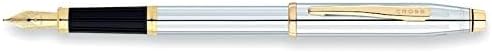 Cross Century II Refillable Fountain Pen, Fine Nib, Includes Premium Gift Box - Medalist Chrome