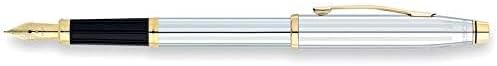 Cross Century II Refillable Fountain Pen, Fine Nib, Includes Premium Gift Box - Medalist Chrome