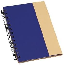 DISCOUNT PROMOS Eco Friendly Spiral Notebooks with Pens Set of 10, Bulk Pack - Perfect for School, Office, Home - Blue