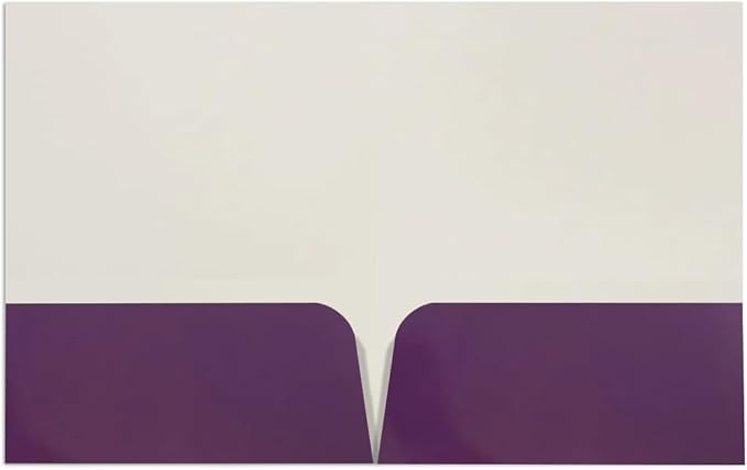 JAM PAPER Custom Printed Semi-Gloss Folders with Round Corner Pockets - Personalized Logo & Text - 10 pt C2S - Purple - 250/Pack
