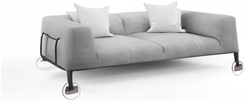 VOCOMO 3X3 Rubber Caster Cups, Non Slip Furniture Pads, Anti-Slip Furniture Gripper, Anti Skid Furnitures Feet, Anti Slide Floor Protector for Bed Couch Stoppers (Brown, 4 Pack)