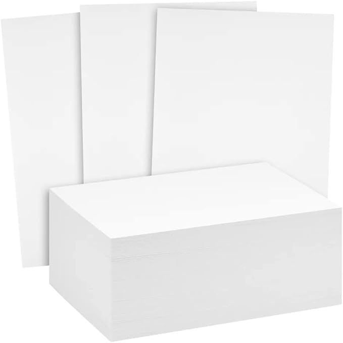 Reskid 100 Pack of 3x5 inches Thick Heavyweight Index Cards on 110lb Card Stock - Perfect for Note-Taking, Studying, and Organization - Ideal for Classrooms, Office, and Home Use (3x5, Inches)