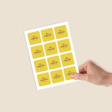 120 Labels Personalized and Custom Design Vinyl Stickers Removable Waterproof UV Resistant Any Shape and Size with Your Logo Text Image