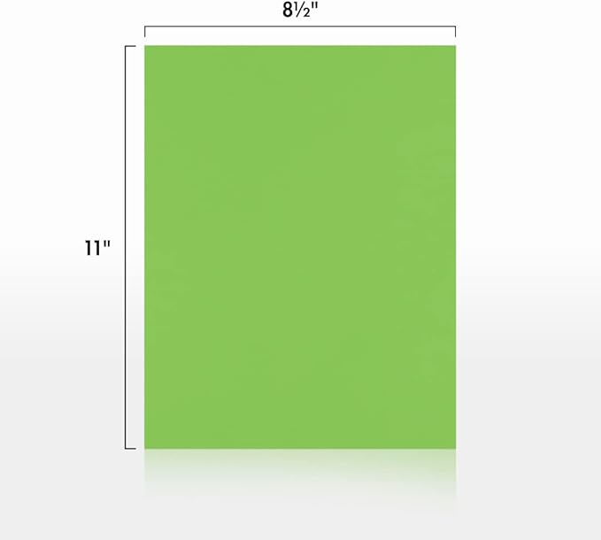 LUXPaper 8.5" x 11" Paper | Letter Size | Limelight Green | 80lb. Text | 50 Qty