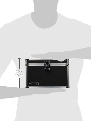 Vaultz Lockable Index Card Holder - Flash Card Organizer for Recipes, Passwords or Studying Holds 550 5x8 Notecards - Index Card Box Study Accessories, Black