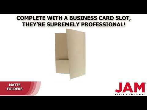 LUXPaper 9" x 12" Presentation Folders | Two Pocket | Grocery Bag Brown | 18pt. Cover | 10 Qty