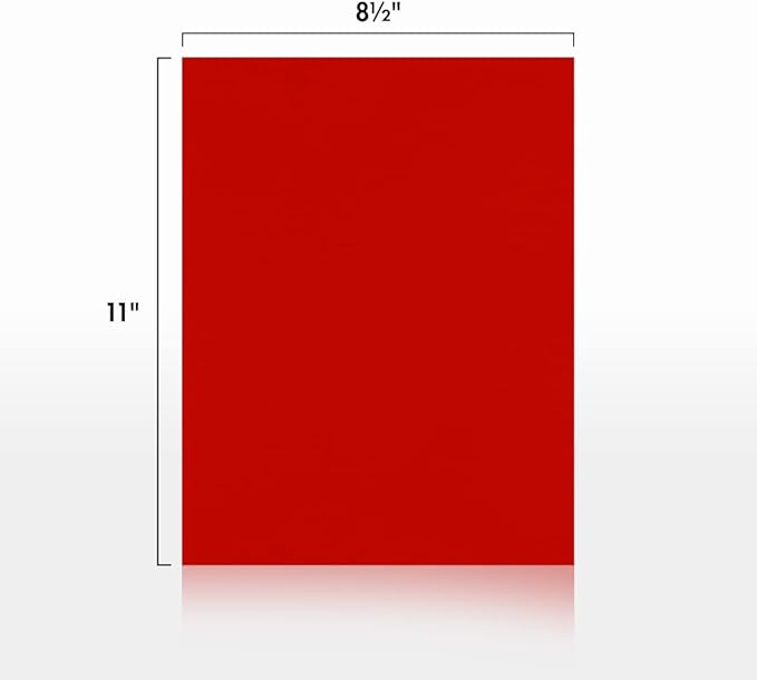 LUXPaper 8.5" x 11" Paper | Letter Size | Holiday Red | 60lb. Text | 500 Qty