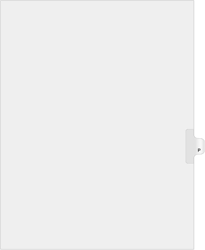 Exhibitindexes® Side Letter Tabs - AVE Style Bold Font - Pack of 25