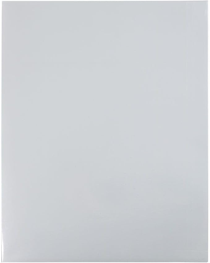 JAM PAPER Laminated Two Pocket Glossy Folders - Silver - 3/Pack