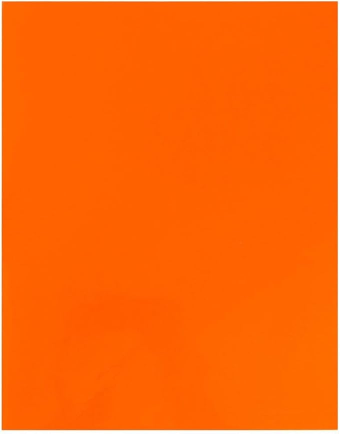 JAM PAPER Laminated Two Pocket Glossy Folders - Orange - 3/Pack