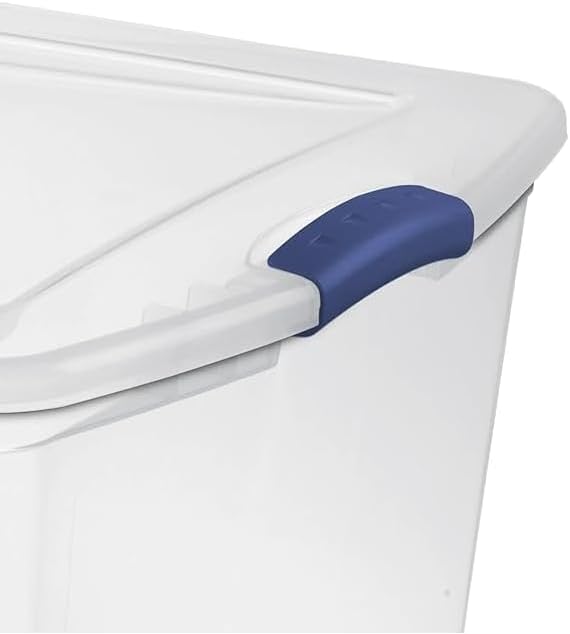 2 Pack 66 Quart (62.4L) Heavy-Large Clear Plastic Storage Bins with Locking Blue Latch Lids – Stackable & Airtight Containers for Garage, Closet & Basement, Ideal for Bulky Items, Clothing