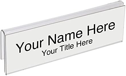 Glass Wall Name Plate Holders - Single Sided 8-1/2" Wide x 2" high (25 - PK, 3/4" Cubicle Wall) by Plastic Products Mfg.