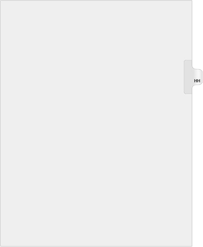 Exhibitindexes® Side Letter Tabs - AVE Style Bold Font - Pack of 25