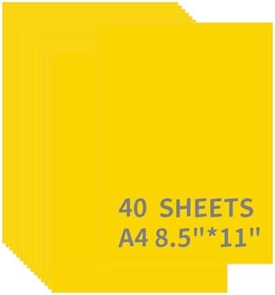 Colored Card Stock, 180GSM 65LB Color Cardstock Paper, 40 Sheets 8.5 x 11 Inch Craft Construction Paper Bulk for Card Making, Scrapbooking, DIY Crafts, Printing, School & Office(Lemon Yellow)