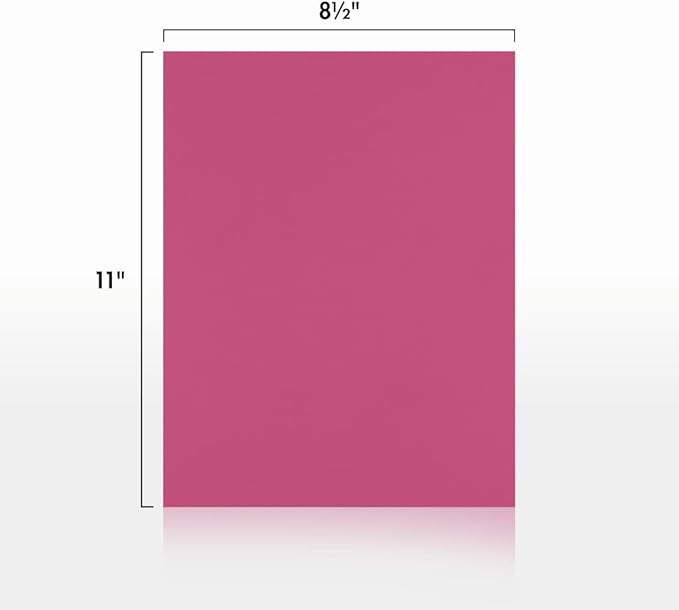 LUXPaper 8.5" x 11" Paper | Letter Size | Magenta Pink | 80lb. Text | 250 Qty