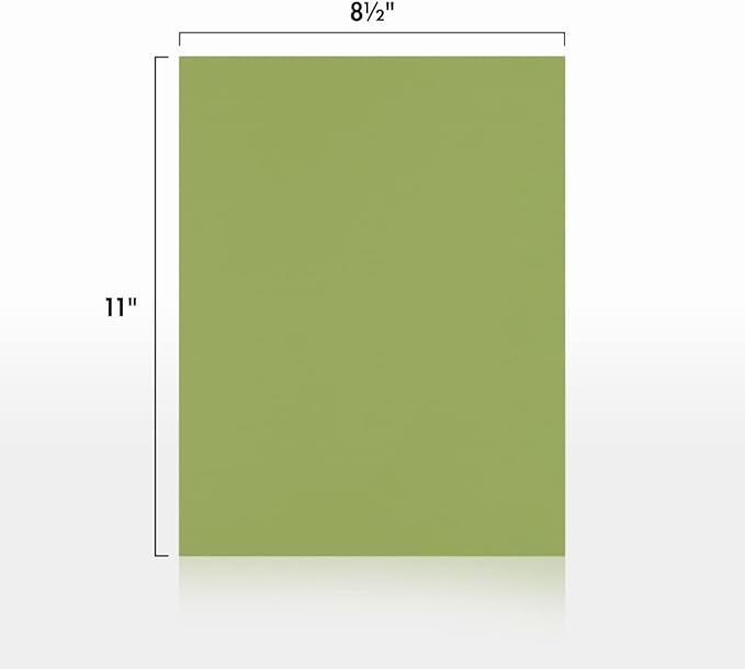 LUXPaper 8.5" x 11" Paper | Letter Size | Avocado Green | 70lb. Text | 250 Qty