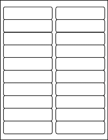 MACO COVER-ALL Printable Labels for Shipping - Laser/Ink Jet Compatible Shipping Labels, 20 per Sheet, 1" x 4", Box of 100 Pages/2000 Labels, White