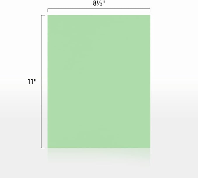 LUXPaper 8.5" x 11" Paper | Letter Size | Pastel Green | 60lb. Text | 500 Qty