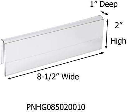 Glass Wall Name Plate Holders - Single Sided 8-1/2" Wide x 2" high (25 - PK, 1" Cubicle Wall) by Plastic Products Mfg.