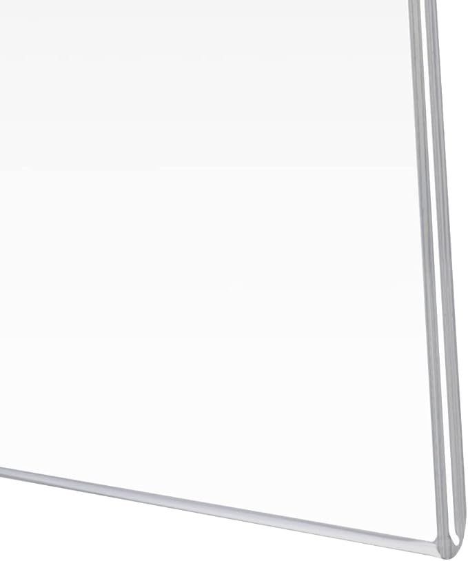 PecMuikee Acrylic Sign Holder 8.5x11, Wall Mount Acrylic Sign Holder and Plastic Paper Display Ad Frame bonus with 3M Tape and Mounting Screws for Restaurants, Office, Market, Library, Door, 30 Pcs