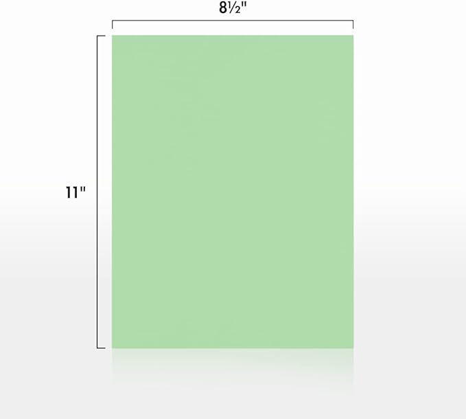 LUXPaper 8.5" x 11" Cardstock | Letter Size | Pastel Green | 65lb. Cover | 50 Qty