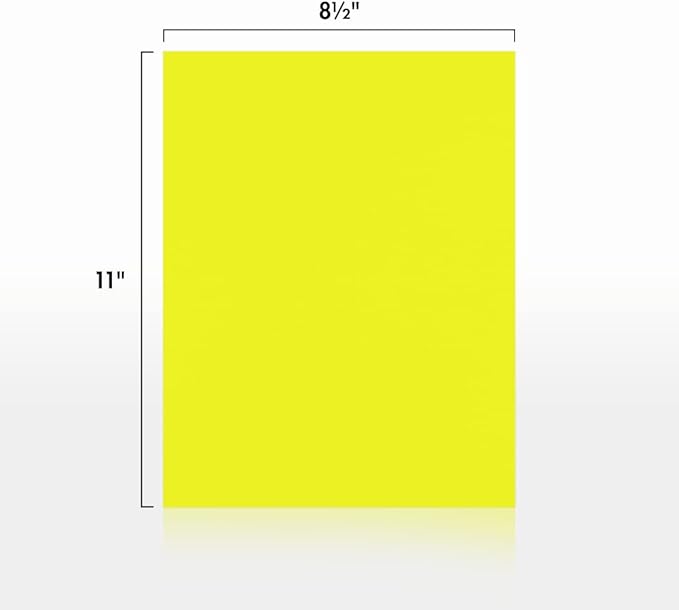 LUXPaper 8.5" x 11" Paper | Letter Size | Citrus Yellow | 80lb. Text | 50 Qty