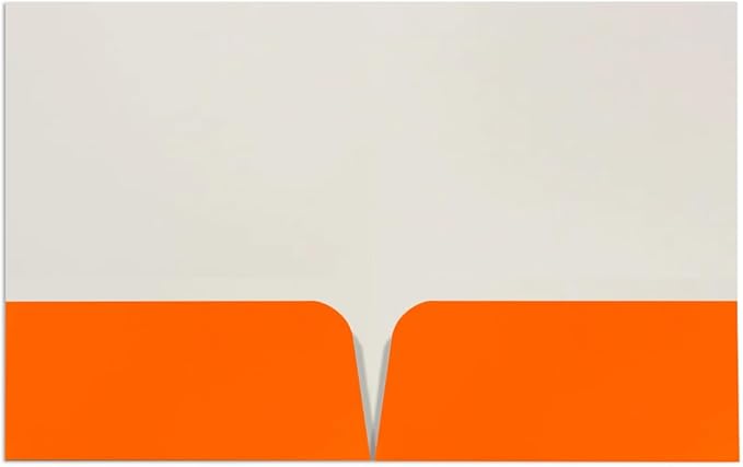 JAM PAPER Custom Printed Semi-Gloss Folders with Round Corner Pockets - Personalized Logo & Text - 10 pt C2S - Orange - 250/Pack