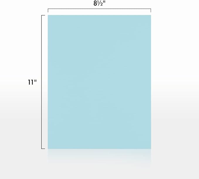 LUXPaper 8.5" x 11" Paper | Letter Size | Pastel Blue | 60lb. Text | 50 Qty